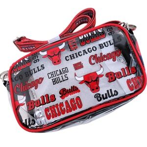 Chicago Bulls Clear Crossbody Bag Stadium Approved NBA FOCO‎ Red Black NWT
